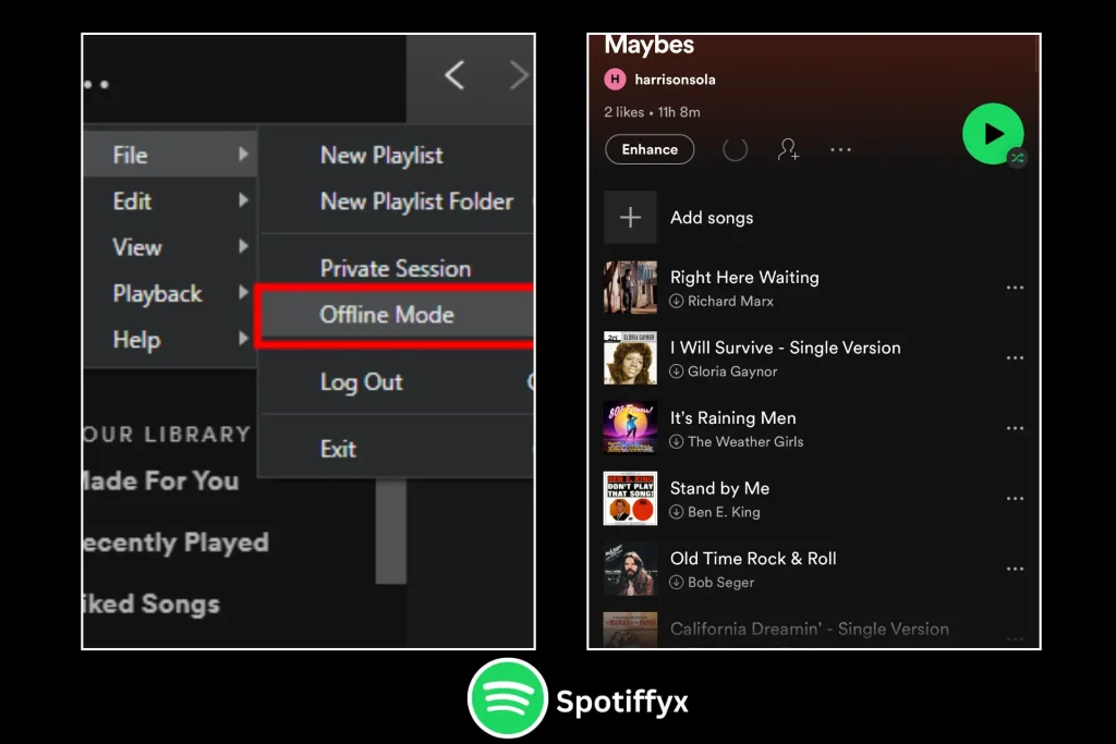 XSpotify Feature Offline Download