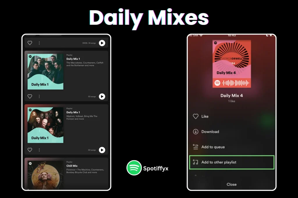 Spotify X Daily Mixes